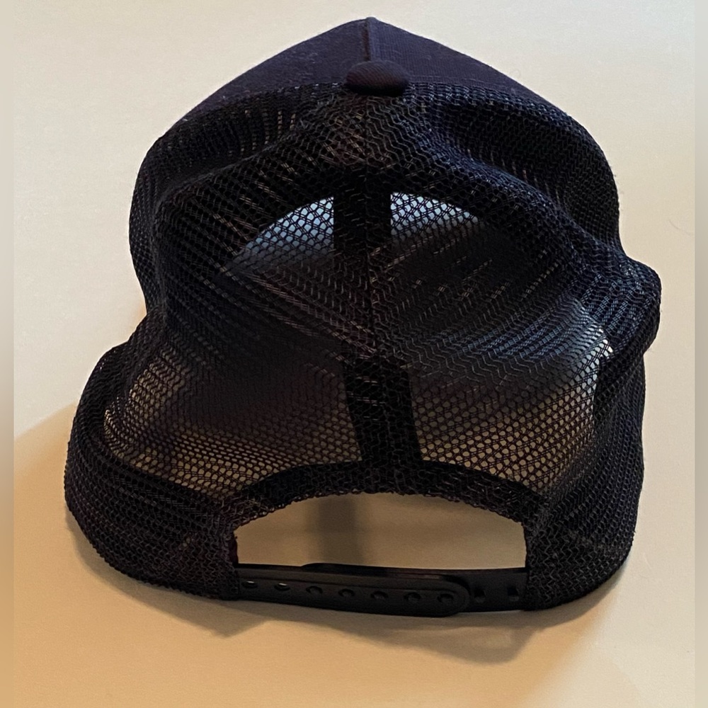 Christian Rose Navy Vinyl Iconic II Plate Men’s Trucker Baseball Cap - Picture 6 of 15
